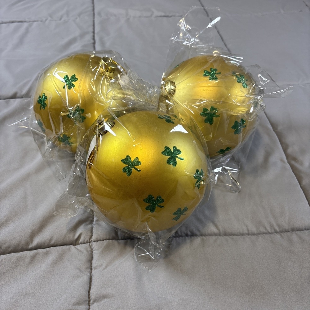 Set of 3 Large St. Patricks Day Decorative Ornaments NWT